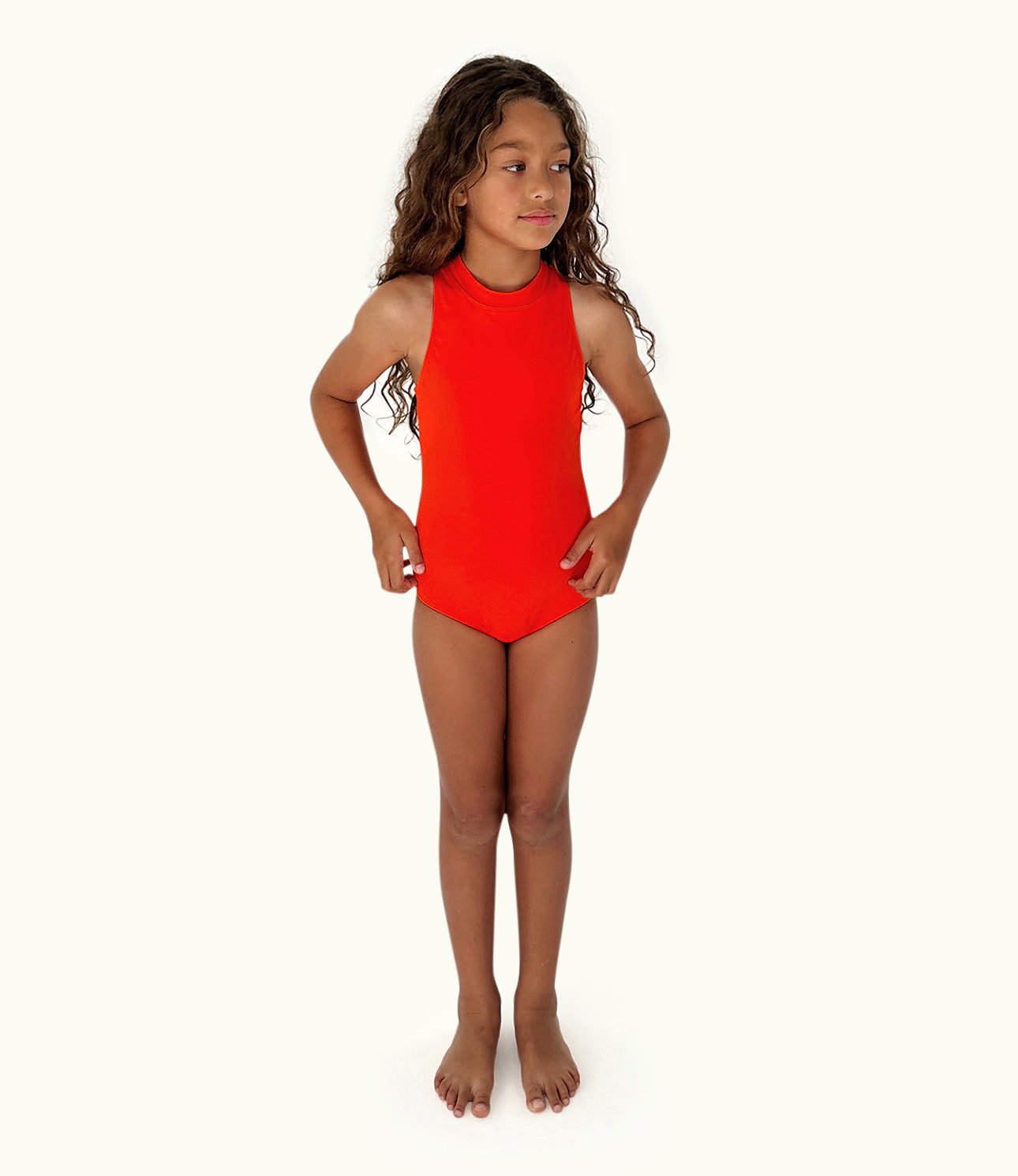 THE HIGH NECK SWIMSUIT - MANDARIN